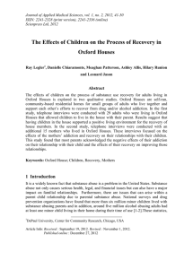 The Effects of Children on the Process of Recovery in Abstract