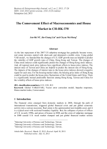 The Comovement Effect of Macroeconomics and House Market in CH-HK-TW Abstract