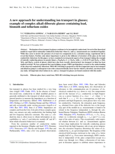 A new approach for understanding ion transport in glasses;