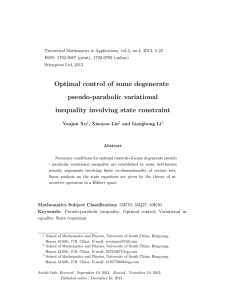Optimal control of some degenerate pseudo-parabolic variational inequality involving state constraint