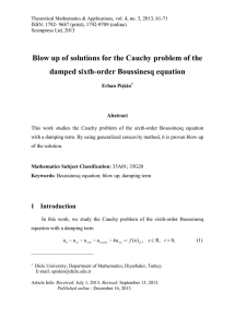 Blow up of solutions for the Cauchy problem of the Abstract