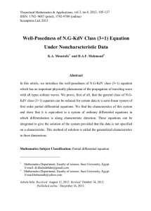 Well-Posedness of N.G-KdV Class (3+1) Equation Under Noncharscteristic Data Abstract