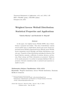 Weighted Inverse Weibull Distribution: Statistical Properties and Applications