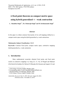 A fixed point theorem on compact metric space using hybrid generalized
