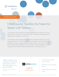 HotelQuickly Satisfies the Need for Speed  with Tableau