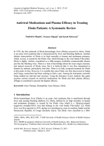 Antiviral Medications and Plasma Efficacy in Treating Abstract