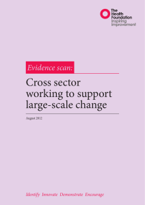 Cross sector working to support large-scale change Evidence scan: