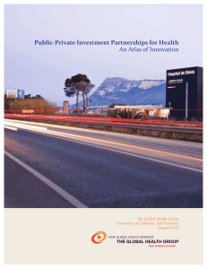 Public-Private Investment Partnerships for Health An Atlas of Innovation