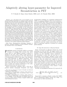 Adaptively altering hyper-parameter for Improved Reconstruction in PET