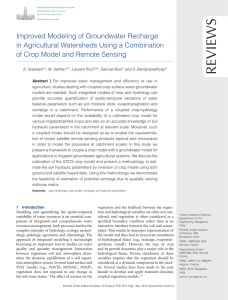 Improved Modeling of Groundwater Recharge in Agricultural Watersheds Using a Combination