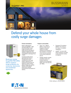 Defend your whole house from costly surge damages BUSSMANN SERIES