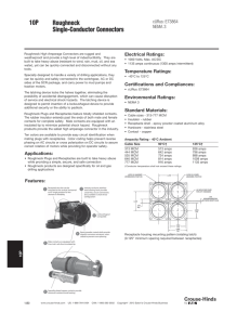 10P Roughneck Single-Conductor Connectors cURus: E73864