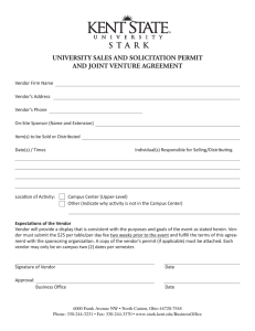 UNIVERSITY SALES AND SOLICITATION PERMIT AND JOINT VENTURE AGREEMENT
