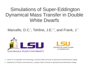 Simulations of Super-Eddington Dynamical Mass Transfer in Double White Dwarfs Marcello, D.C.