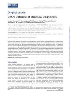 Original article DoSA: Database of Structural Alignments