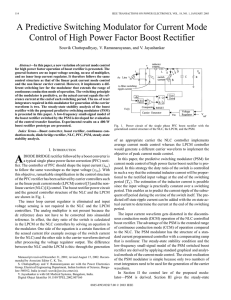 A Predictive Switching Modulator for Current Mode