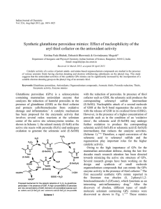 Synthetic glutathione peroxidase mimics: Effect of nucleophilicity of the