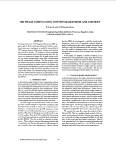 MR IMAGE CODING USING CONTENT-BASED MESH AND CONTEXT RSrikanth and A.G.Ramakrishnan