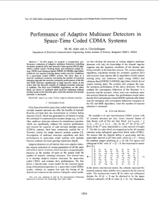 performance  of Adaptive  Multiuser  Detectors in M. M.