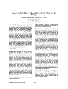 ' Dynamic Traffic Profiling for Efficient Link Bandwidth Utilization in QoS Routing