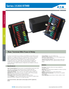 Series 15300 RTMR Rear Terminal Mini Fuse &amp; Relay Power distribution PDM