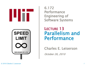 Parallelism and Performance L 13