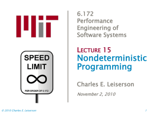 Nondeterministic Programming L 15