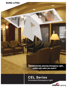 CEL Series SURE-LITES Concealed Emergency Light
