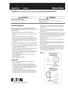 Installation Instructions for the Sure-Lites SRP and SRM LED Remotes IB505011EN 049-261