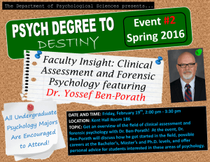 DESTINY  Faculty Insight: Clinical Assessment and Forensic