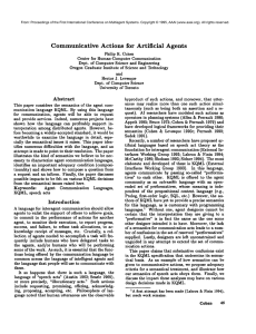 Communicative  Actions  for  Artificial Agents