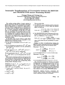 Isomorphic  Transformations of  Uncertainties between  the  EMYCIN