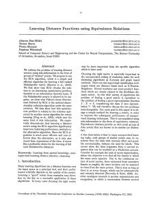 Learning  Distance  Functions  using  Equivalence ...
