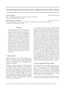 Tractable Bayesian Learning of Tree Augmented Naive Bayes Models