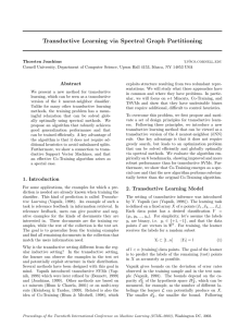 Transductive Learning via Spectral Graph Partitioning