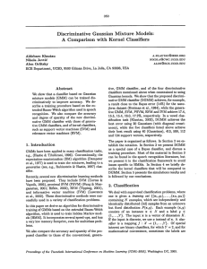 Discriminative Gaussian  Mixture  Models: