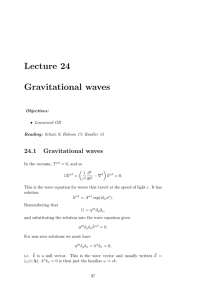 Lecture 24 Gravitational waves 24.1