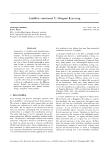 Justification-based Multiagent Learning