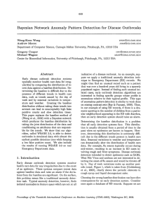 Bayesian Network  Anomaly  Pattern Detection for  Disease