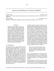 Isometric Embedding  and  Continuum  ISOMAP