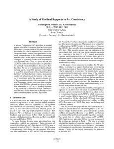 A Study of Residual Supports in Arc Consistency