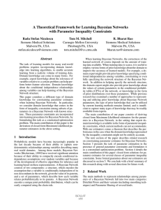 A Theoretical Framework for Learning Bayesian Networks with Parameter Inequality Constraints