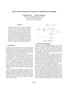 Abstract Interpretation of Programs for Model-Based Debugging