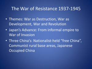 The War of Resistance 1937-1945