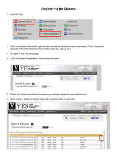 Registering for Classes