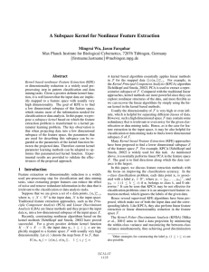 A Subspace Kernel for Nonlinear Feature Extraction