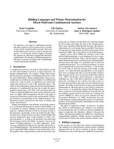 Bidding Languages and Winner Determination for Mixed Multi-unit Combinatorial Auctions