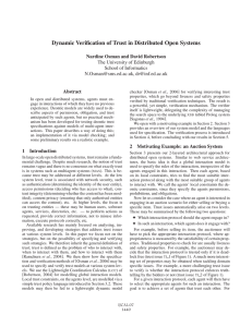 Dynamic Veriﬁcation of Trust in Distributed Open Systems