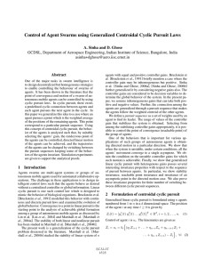 Control of Agent Swarms using Generalized Centroidal Cyclic Pursuit Laws