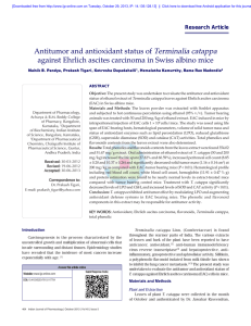 Terminalia catappa Antitumor and antioxidant status of